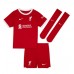 Günstige Liverpool Mohamed Salah #11 Babykleidung Heim Fussballtrikot Kinder 2023-24 Kurzarm (+ kurze hosen)